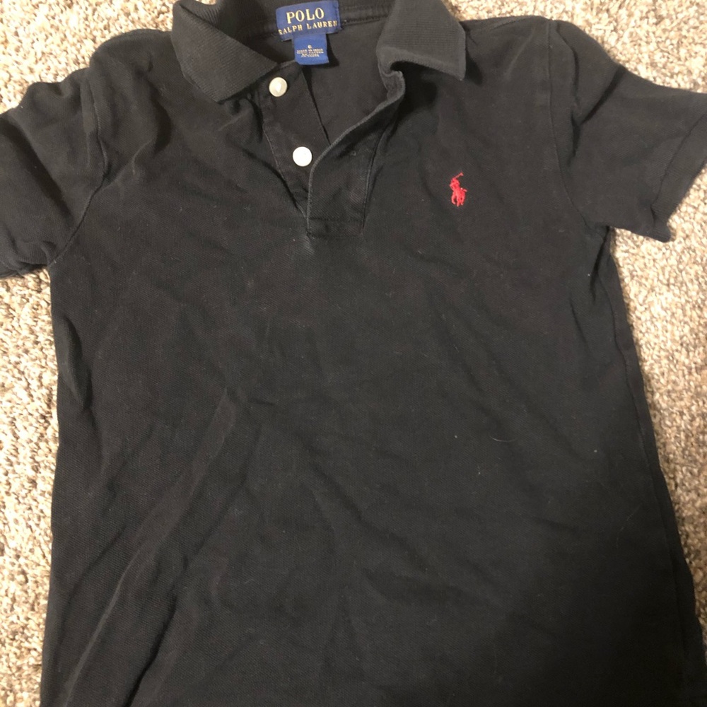 Boy black polo